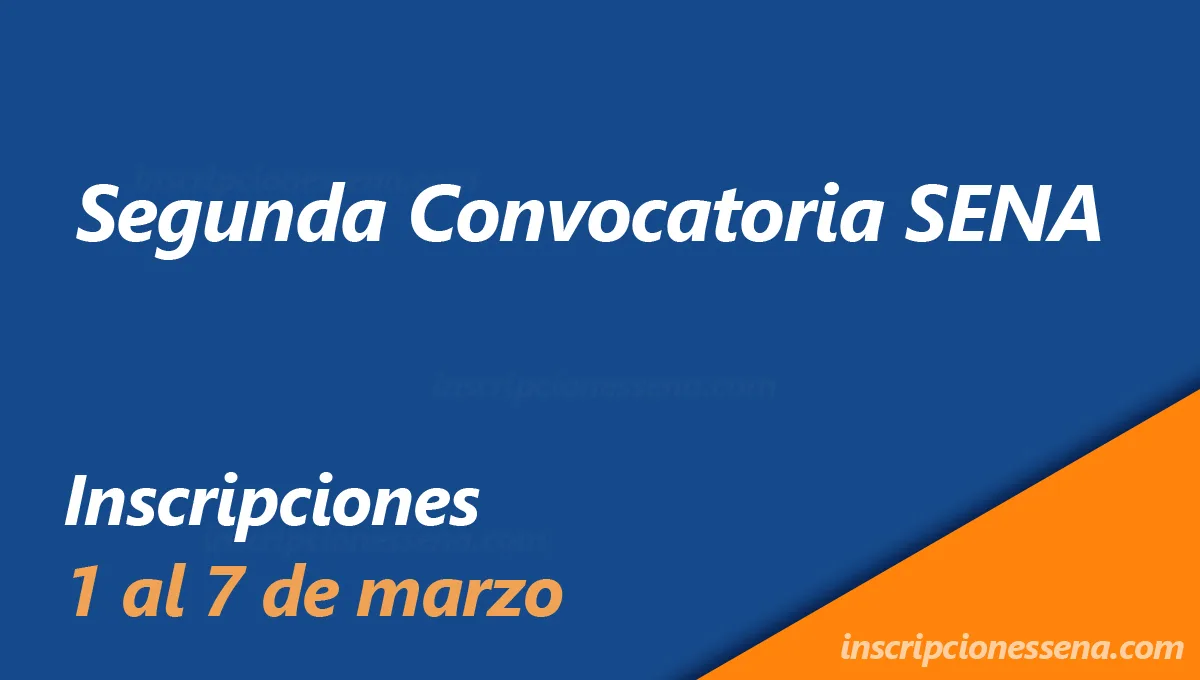 SENA Segunda Convocatoria Presencial 2024